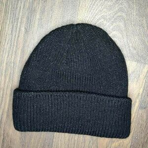 Plain Black fisherman beanie hat